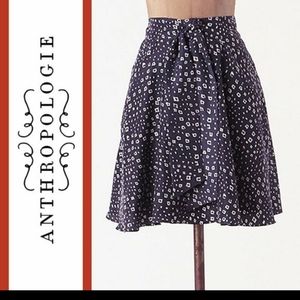 Anthropologie/Lil "Diamond Sky" Silk Skirt